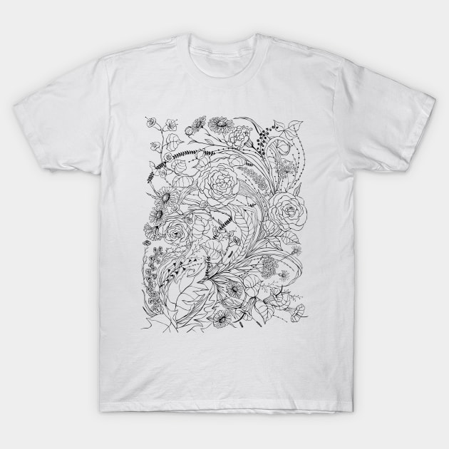 Bouquet of various flowers T-Shirt by katerinamk